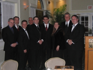 AIA-NJ President Jason Kliwinski with AIA West Jersey 2010 Officers at their Inaugural Gala.
